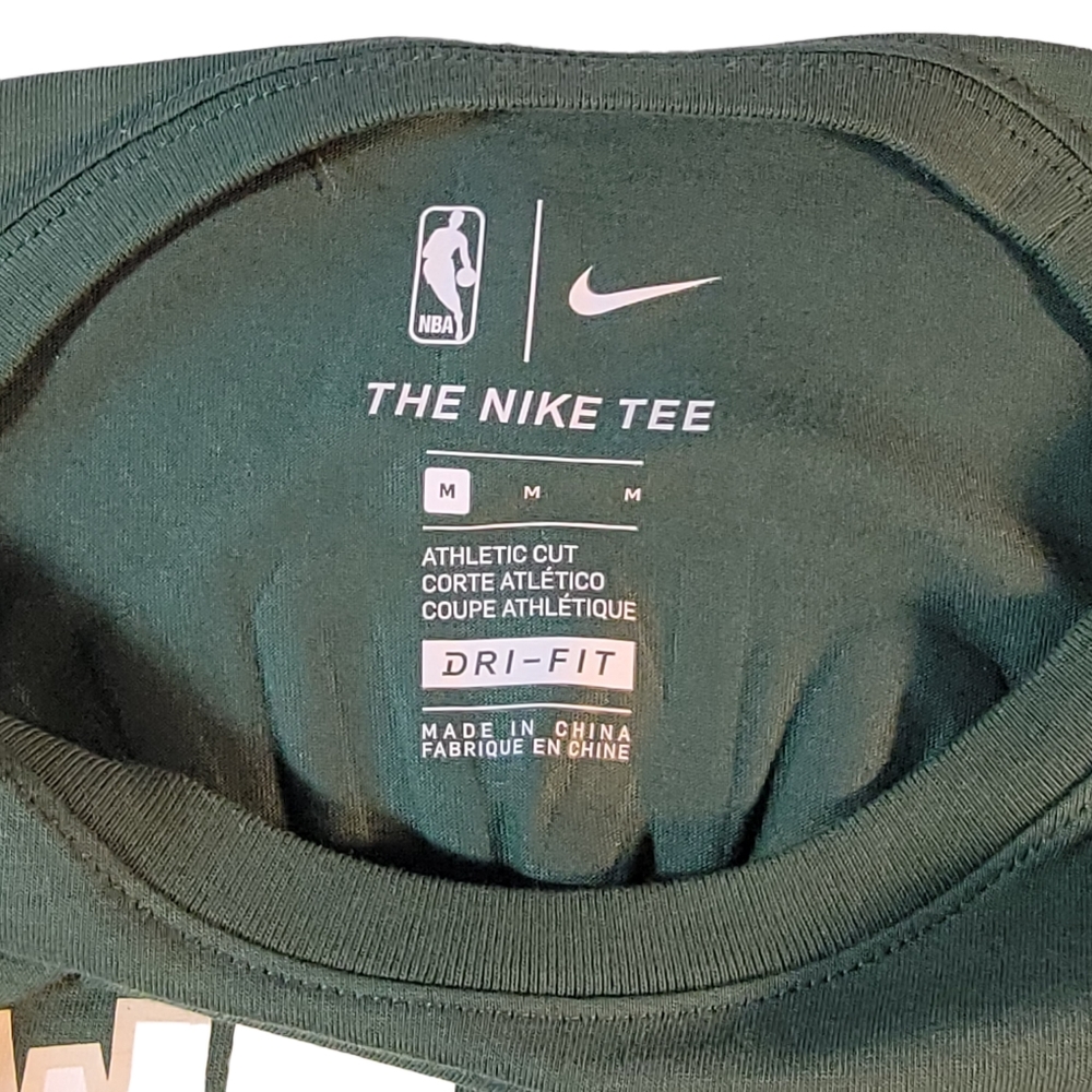 Nike Dri-Fit The Nike Tee Athletic Fit Milwakee Bucks Antetokounmpo Shirt Size M - Picture 7 of 9